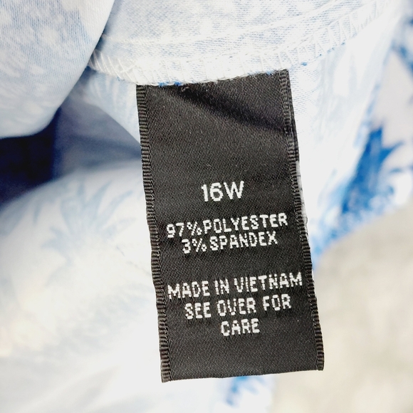 Alyx Pineapple Blue White Print Sleeveless Sheath Dress P6699 - Picture 8 of 12